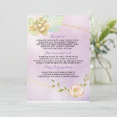 waterverf paarse florale kaart (Staand voorkant)