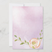 waterverf paarse florale kaart (Achterkant)