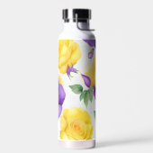 Waterverf Paarse Gele Roos Waterfles (Links)