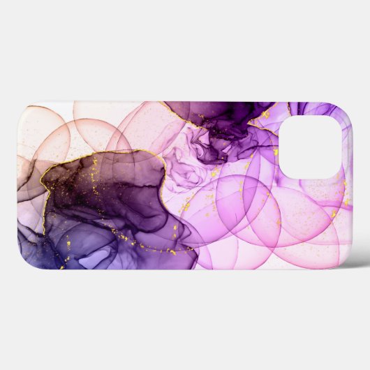 Waterverf Paarse Glitter iPhone / iPad case (Achterkant (horizontaal))