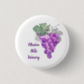 Waterverf Paarse Grafiek Cluster Custom Winery Ronde Button 3,2 Cm (Voorkant)