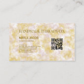 Waterverf Paarse & Groene Handgemaakte Kleding Visitekaartje (Achterkant)