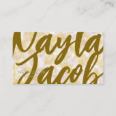 Waterverf Paarse & Groene Handgemaakte Kleding Visitekaartje (Voorkant)