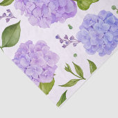 Waterverf Paarse Hydrangea Flowers Tissuepapier (Detail)
