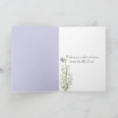 Waterverf Paarse iris boeket sympathie Kaart (Binnen)