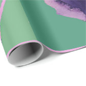 Waterverf Paarse Iris irises bloemen Cadeaupapier (Rol Hoek)