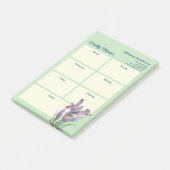 Waterverf Paarse Iris Light Green Weekly Planner Post-it® Notes (Schuin)