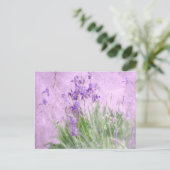 Waterverf Paarse Irises - Briefkaart (Staand voorkant)
