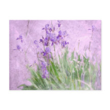 Waterverf Paarse Irises -