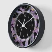 Waterverf Paarse Irissen Botanische Illustratie (Hoek)