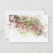 Waterverf Paarse Jasmine bruiloft RSVP Kaartje (Achterkant)