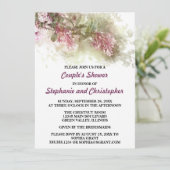 Waterverf Paarse Jasmine Trouwpaar Douche Kaart (Staand voorkant)