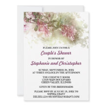 Waterverf Paarse Jasmine Trouwpaar Douche