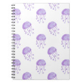 waterverf paarse jellyfish strand design notitieboek (Voorkant)