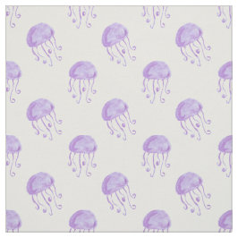 waterverf paarse jellyfish strand design stof