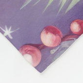 Waterverf Paarse Kerstmis Motieven Vakantie Fleece Deken (Hoek)