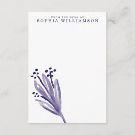 Waterverf Paarse knoppen Stationery Note Card Kaart