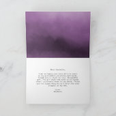 Waterverf Paarse Kristallen Foto Afstuderen Bedankkaart (Binnen)