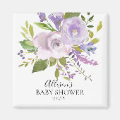 Waterverf Paarse Lavendel Douche Favor Magnet (Voorkant)