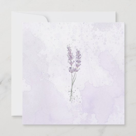 Waterverf paarse lavendel kaart (Achterkant)