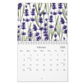 Waterverf Paarse Lavendelbloemen 2026 Kalender (Feb 2026)