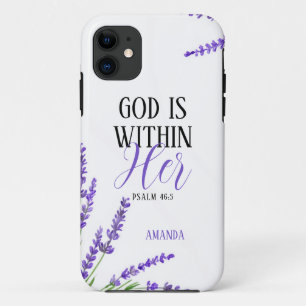 Waterverf Paarse Lavendelbloemen  Faith Case-Mate iPhone Case