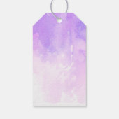 Waterverf paarse lavender baby shower dank u cadeaulabel (Achterkant)