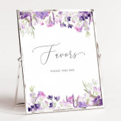 Waterverf paarse lavender Favors Poster
