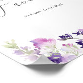 Waterverf paarse lavender Favors Poster (Hoek)