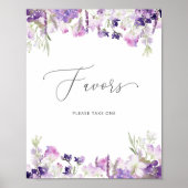 Waterverf paarse lavender Favors Poster (Voorkant)