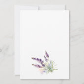 Waterverf Paarse lavender Flowers Field Wedding Kaart (Achterkant)