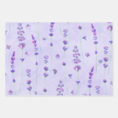 Waterverf Paarse lavender Flowers Inpakpapier Vel (Voorkant)