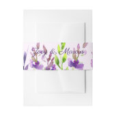 Waterverf Paarse lavender Uitnodigingen Wikkel (Voorkant Voorbeeld)