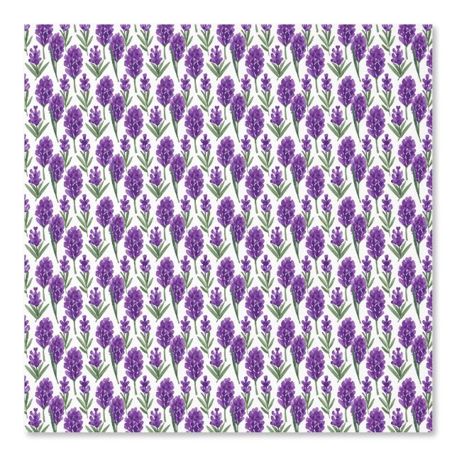 Waterverf Paarse Leavy Lavendel Flower Behang (Voorkant)