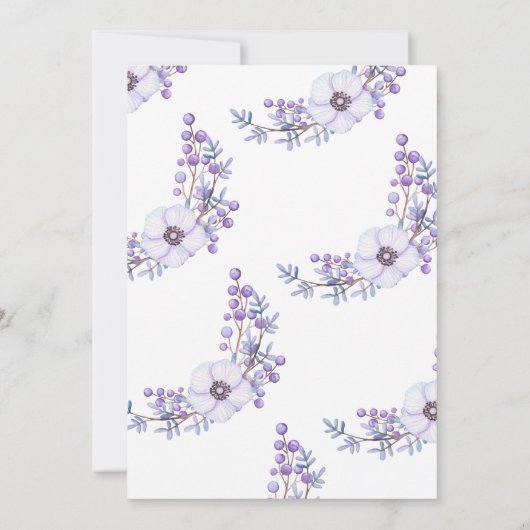 Waterverf Paarse lentekort Afstuderen Kaart (Achterkant)