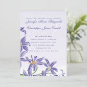 Waterverf Paarse lentevloeren repetitie Kaart (Staand voorkant)