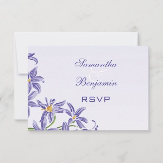 Waterverf Paarse lentevloeren RSVP (Voorkant)