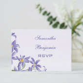 Waterverf Paarse lentevloeren RSVP (Staand voorkant)