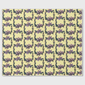 Waterverf paarse lepel cadeaupapier (Vlak)