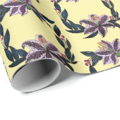 Waterverf paarse lepel cadeaupapier (Rol Hoek)