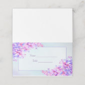 Waterverf Paarse Lila bruiloft Plaatskaartje (Buitenkant ongevouwen)