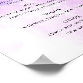 Waterverf paarse lila drinken voor het script brui poster (Hoek)