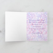 Waterverf Paarse Lila Flower Wedding Kaart (Binnen)