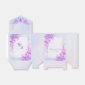 Waterverf Paarse Lila Ventilator Bedankdoosjes (Uitgevouwen)