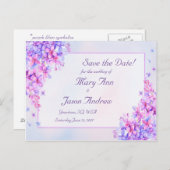 Waterverf Paarse Lila Vloer sparen de Kaart van de (Voorkant / Achterkant)