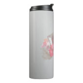 Waterverf Paarse Logo Roos Gouden Paarse Rook Thermosbeker (Gedraaid links)