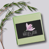 Waterverf Paarse Magnolia bruiloft Rechthoekige Sticker