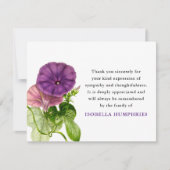 Waterverf Paarse Morning Glory | Dank u Bedankkaart (Voorkant)