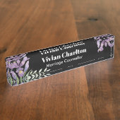 Waterverf Paarse oliesoorten botanische flesverf Naambordje (Zijkant)