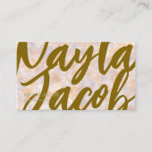 Waterverf Paarse & Oranje Handgemaakte Kleding Visitekaartje (Voorkant)